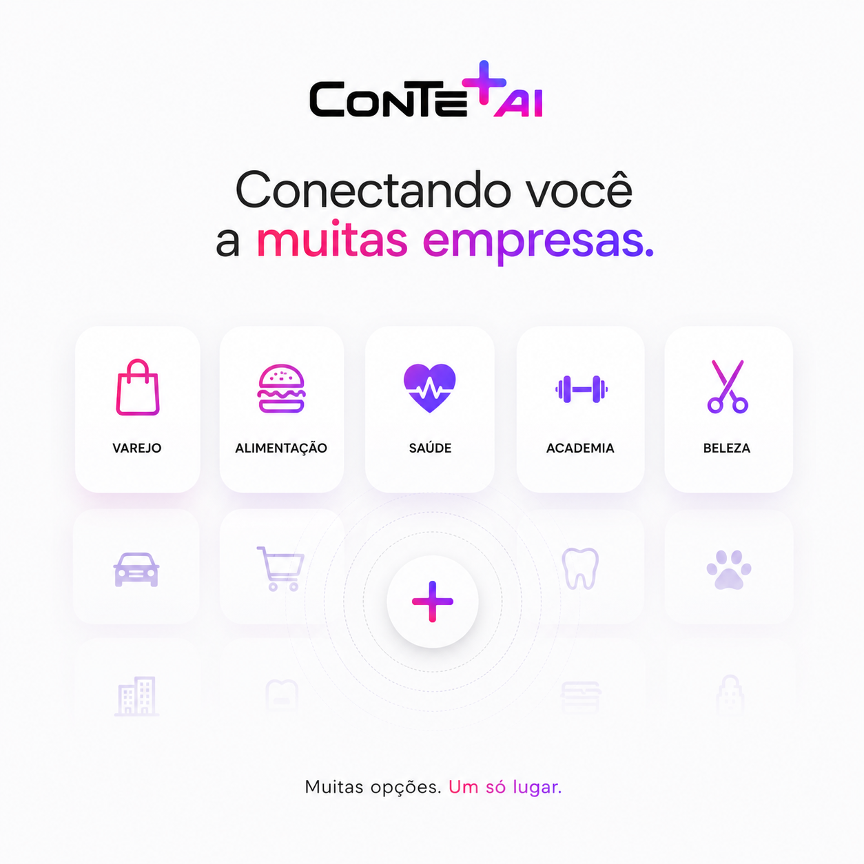 Conte+AI conectando você a muitas empresas